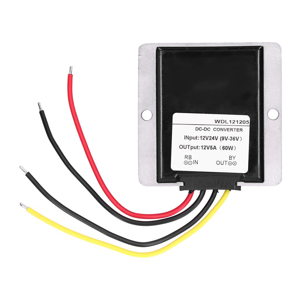Регулятор напряжения постоянного тока в постоянный, алюминиевый, редуктор для светодиодного освещения двигателя 12 В 24 В в 12 В 5 А