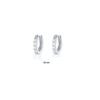 6/7/8/9 MM Cartilage Circle Earrings 925 Silver Bling CZ Huggie Hoop Earring for Women Piercing Buckle Wedding Jewelry