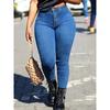 High Waist Slim Fit Stretch Jeans American Style Streetwear Skinny Pants