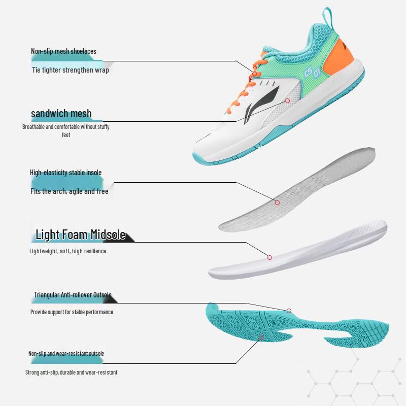 Li-Ning Кроссовки для бадминтона и корта Rocket 1.0 Унисекс