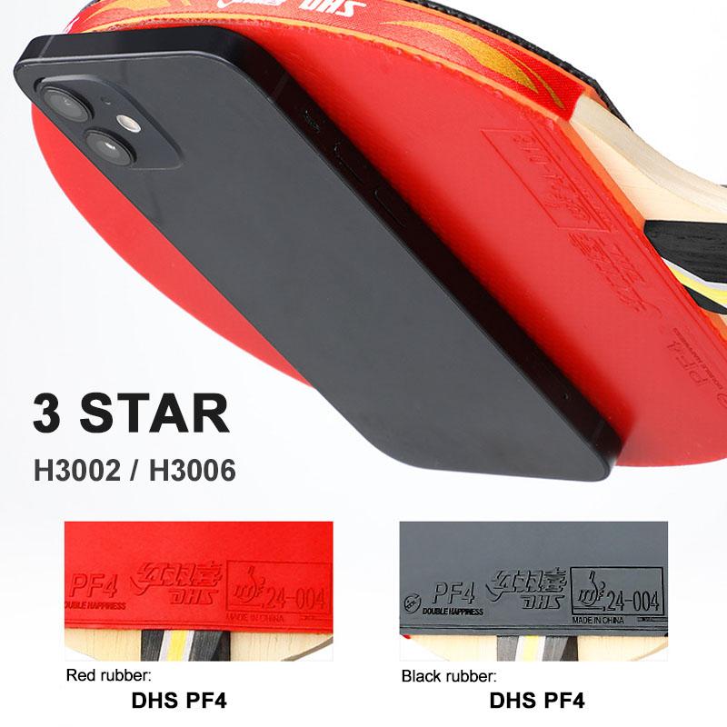 Ракетка для настольного тенниса DHS 3 Star H 3002 3006 Pure Wood Ракетка для пинг-понга 2 Star H 2002 2006 Classical Paddle
