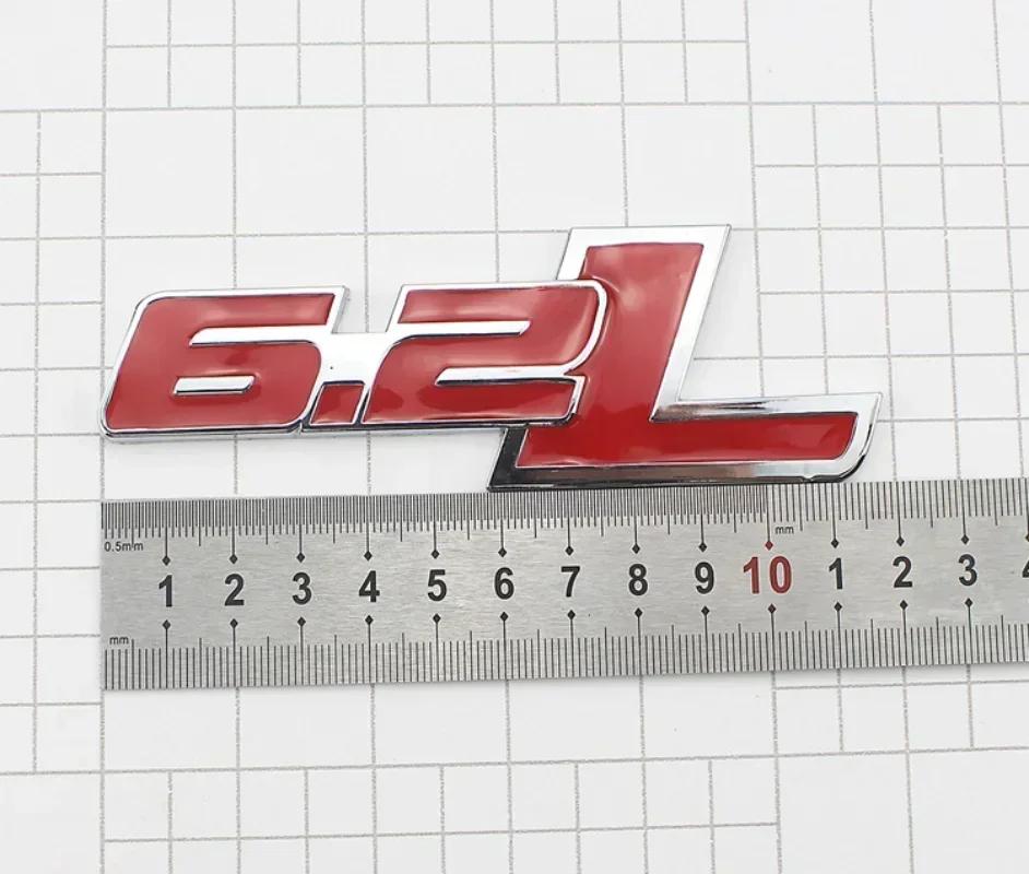 vplrc1 3D Metal 6.2L Logo Car Rear Boot Trunk Emblem Badge Sticker For Ford Raptor F150 Hummer H2 Chevrolet C7 Camaro Dodge Challenger