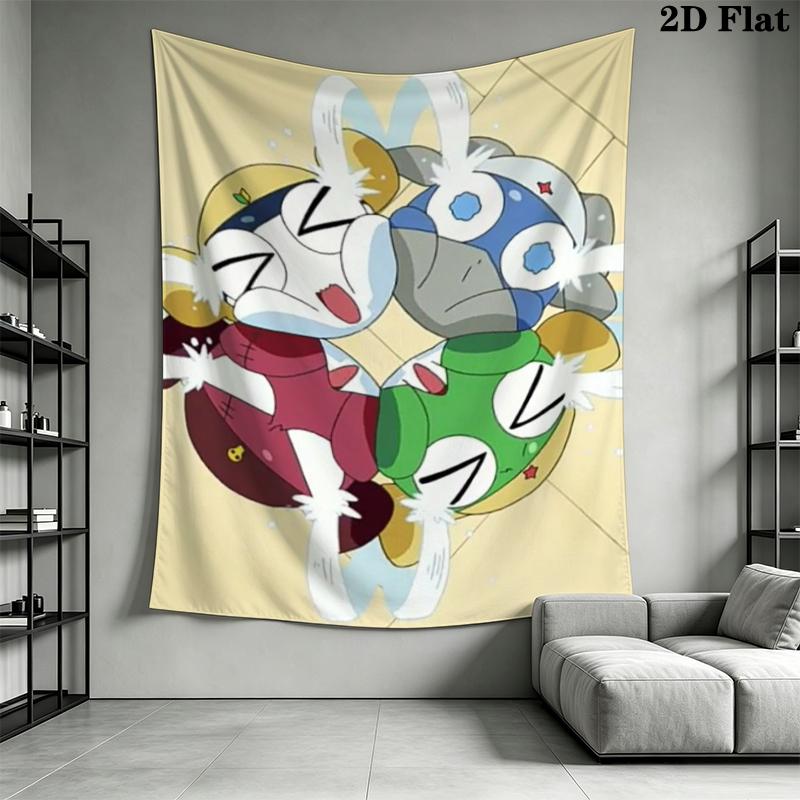 Keroro Wall Tapestry Aesthetic Wall Hanging Printed Fabric Blanket Decorative Tapestries for Bedroom Living Room Home Decor