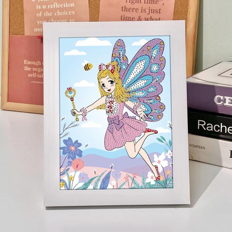 New Cartoon Diamond Painting 5D Diamond Handmade Diy Handmade Full Diamond With Frame Decorative Diamond Painting Wooden Photo Frame
