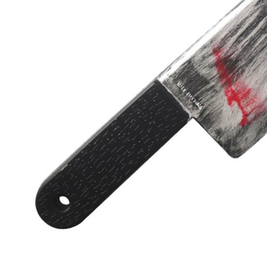 Decorative Bloody Axe Realistic Looking Eco-friendly Plastic Halloween Bloody Fake Machetes Toy for Home