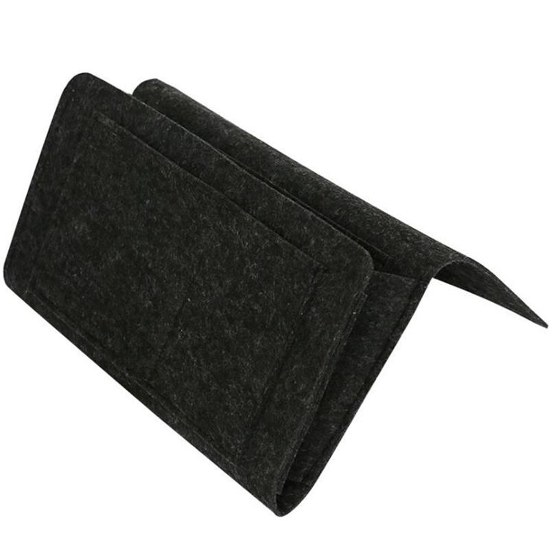 Felt Bedside Storage Bag Hanging Organizer for Remote Control Phone Sofa Bedside Holder Pockets
