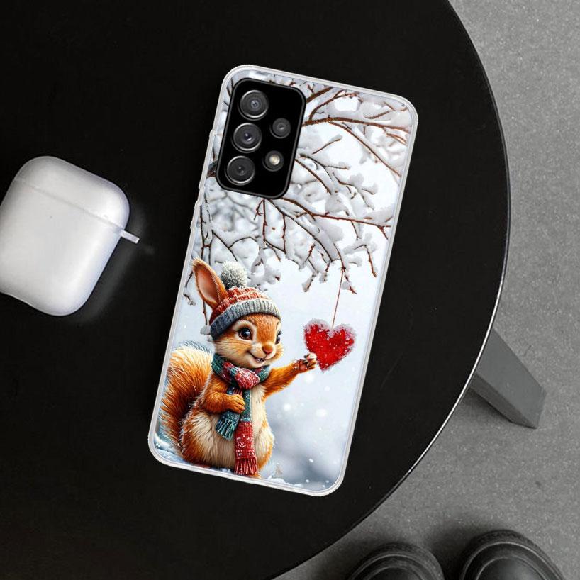 Animal Squirrel Phone Case Cover for Samsung Galaxy A12 A22 A32 A52 A72 A02S A51 A50S A31 A20S A10S Note 20 Ultra 10 Plus Galaxy