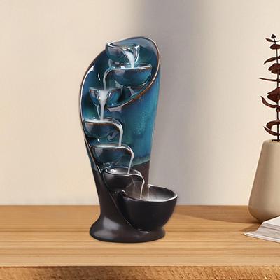 Керамическая коллекция горелок с обратным потоком, настольный дымовой фонтан, подставка для рукоделия для чайного домика, гостиной