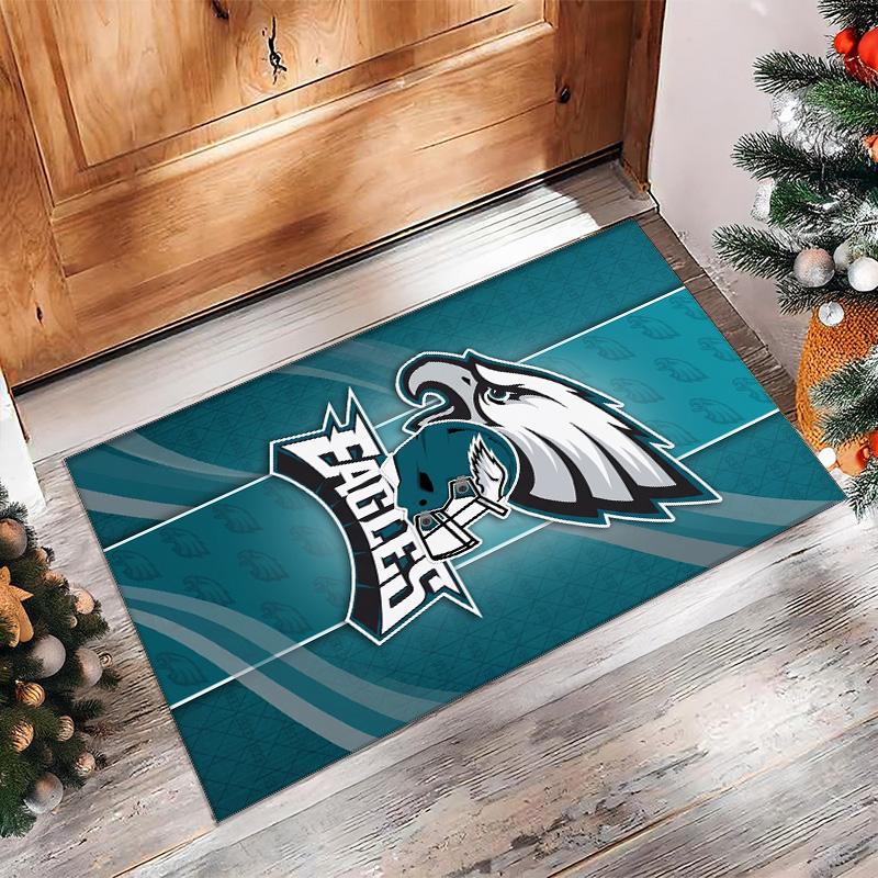 Кристально-бархатный ковер Philadelphia Eagles Мягкий Анти?Нескользящий коврик для пола, удобный ковер для декора гостиной, спальни в доме