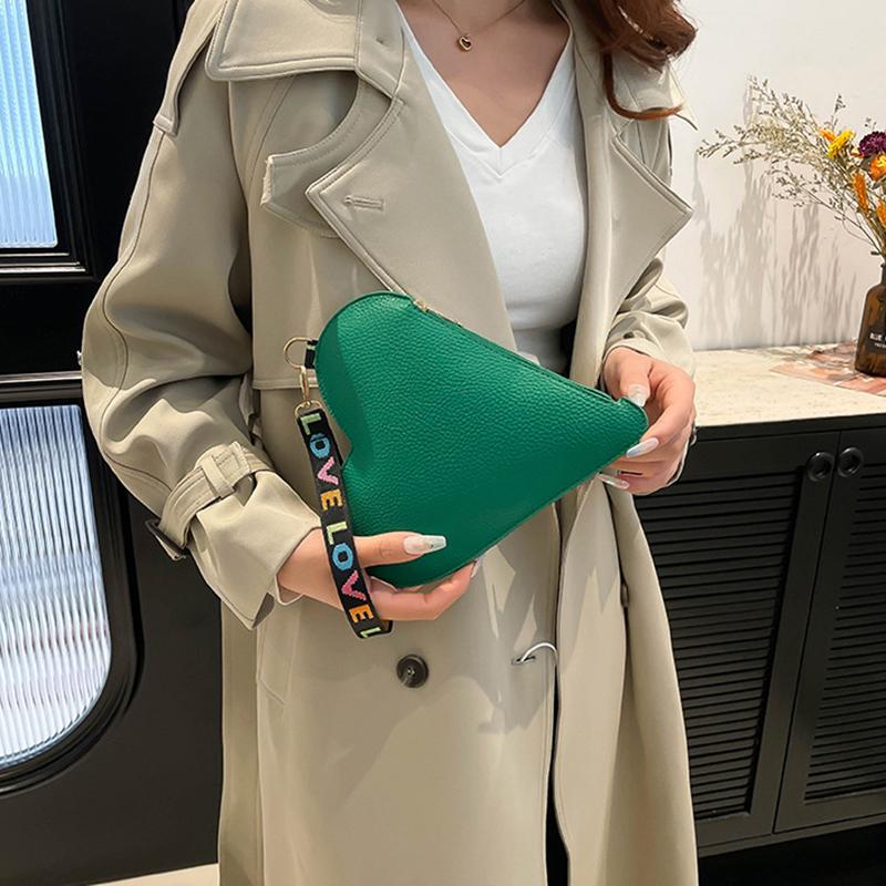 Yogodlns Модный мини-клатч в форме сердца для женщин, кошелек для монет карамельного цвета с запястьем, стильный держатель для карт на молнии и чехол для ключей