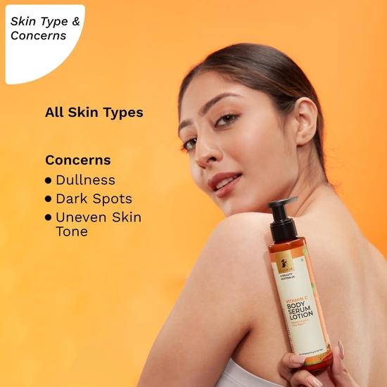 Pilgrim Australian Vitamin C Body Serum Lotion для сухой кожи с Kakadu Plum & Lime Pearl™ | Осветляет темные пятна | Для женщин и мужчин | 150 мл