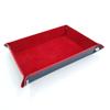 Empty Pocket Rectangular Foldable PU Leather Flannel Tray Catchall Folding Modern Entrance Inputs Key Small Items Receiver