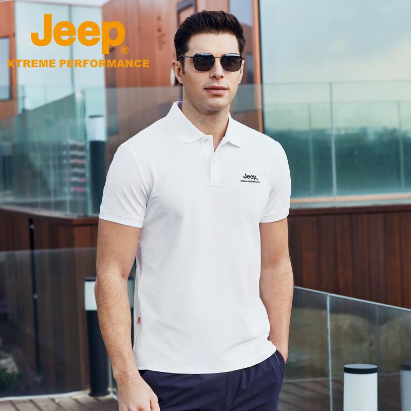 JEEP Men's Casual Breathable Short Sleeve Polo Shirt J222094591