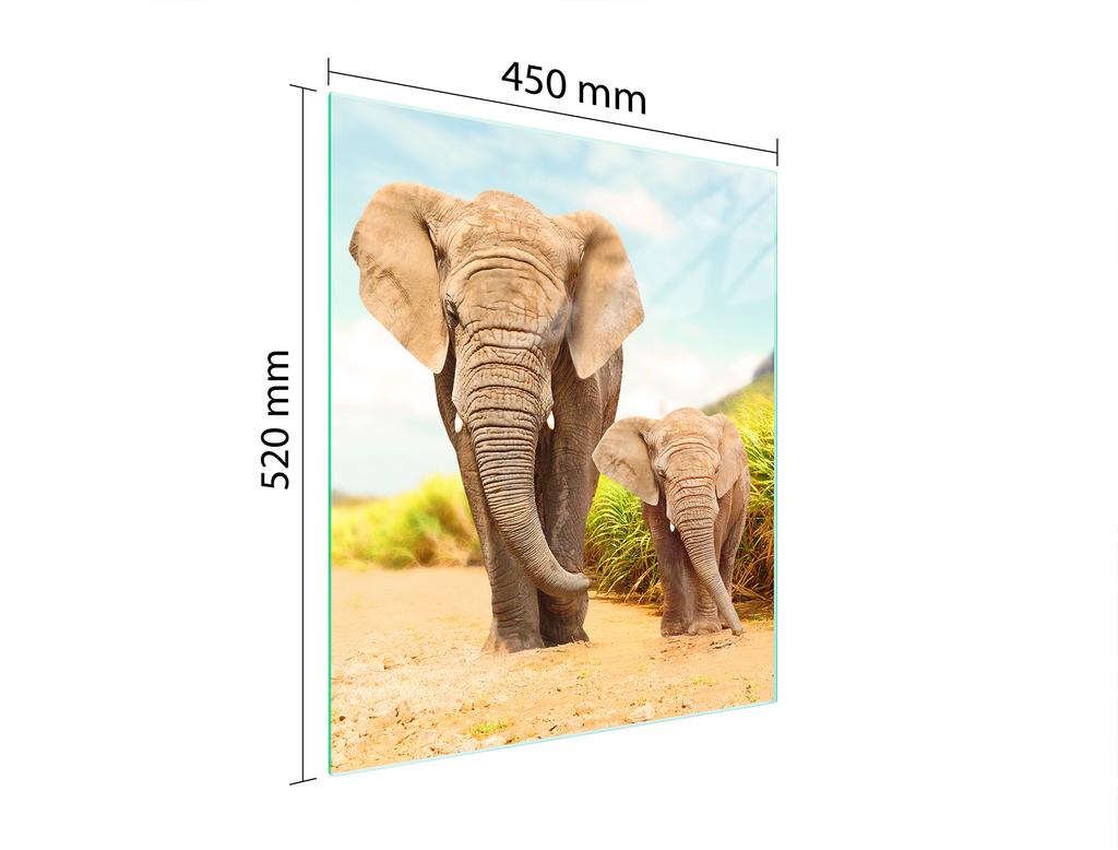 GLASS CUTTING BOARD 45x52 Elephant