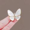 1PCS Butterfly Brooch Elegant Design Sense Rose White Stone Jewelry