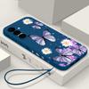 Красочный чехол с принтом бабочки для Samsung Galaxy S26 S25 Ultra S24 S23 S22 Plus S21 FE A15 A16 A17 A35 A36 A54 A55 A56 5G Мягкий чехол