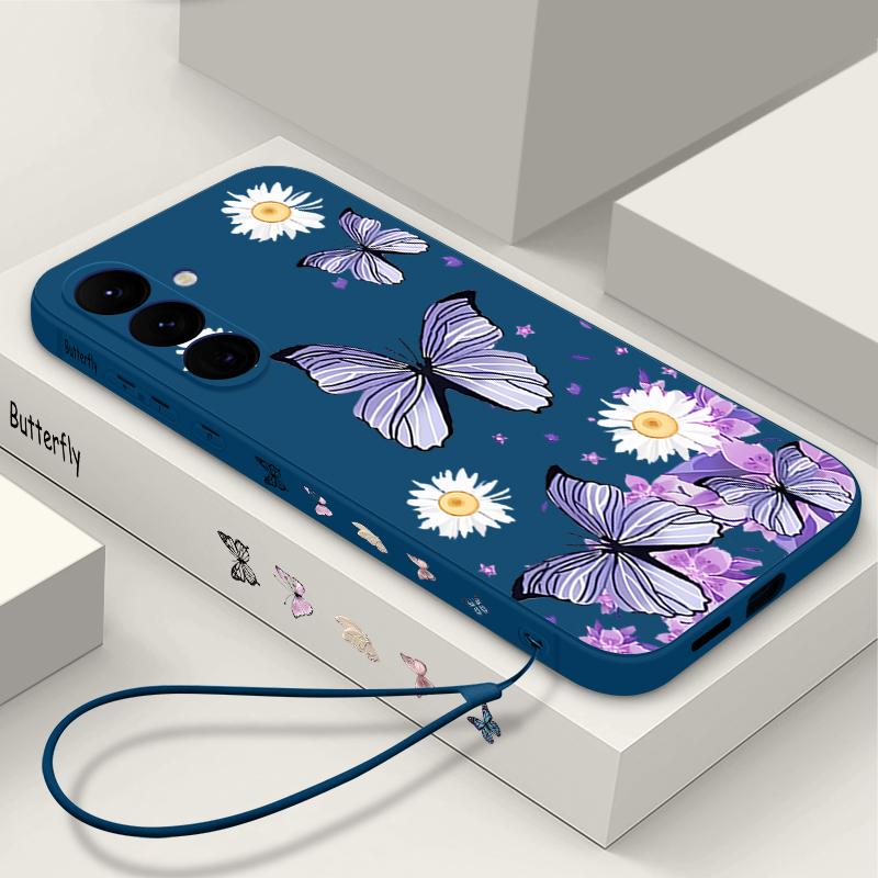 Красочный чехол с принтом бабочки для Samsung Galaxy S26 S25 Ultra S24 S23 S22 Plus S21 FE A15 A16 A17 A35 A36 A54 A55 A56 5G Мягкий чехол