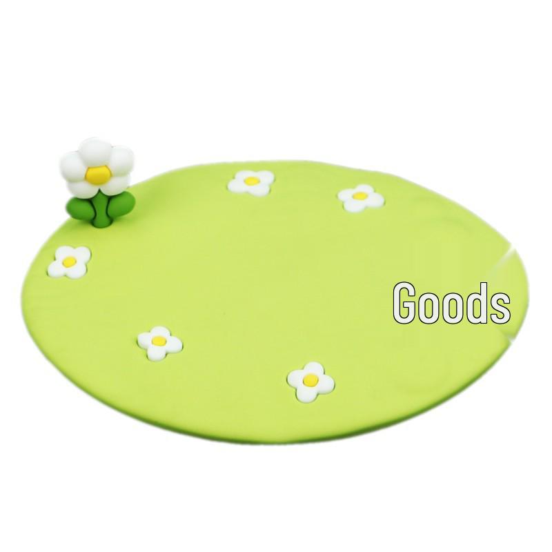 Fresh Flower Cartoon Anti-slip Car Mat – Phone Holder & Perfume Organizer for Console