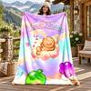 Cookie Run Kingdom Custom Name Flannel Blanket Personalized Soft Warm Plush Throw Blanket Customized Gift for Family Friends