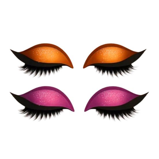 2 Lazy Stickers Eye Shadow Eyelash Pairs Reusable Eye Makeup Stickers