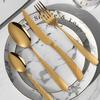 24-Piece Stainless Steel Cutlery Set With Gold-Plated Spoons Forks Knives Dinner Gift Box