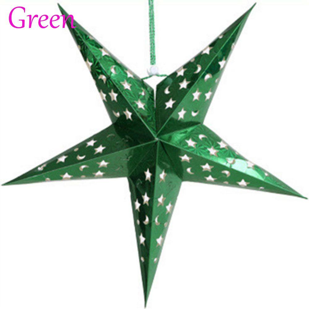 Fashion Home Festival Christmas Hanging Pentagram Star Xmas Ornament Tree Decoration Lamp Shade