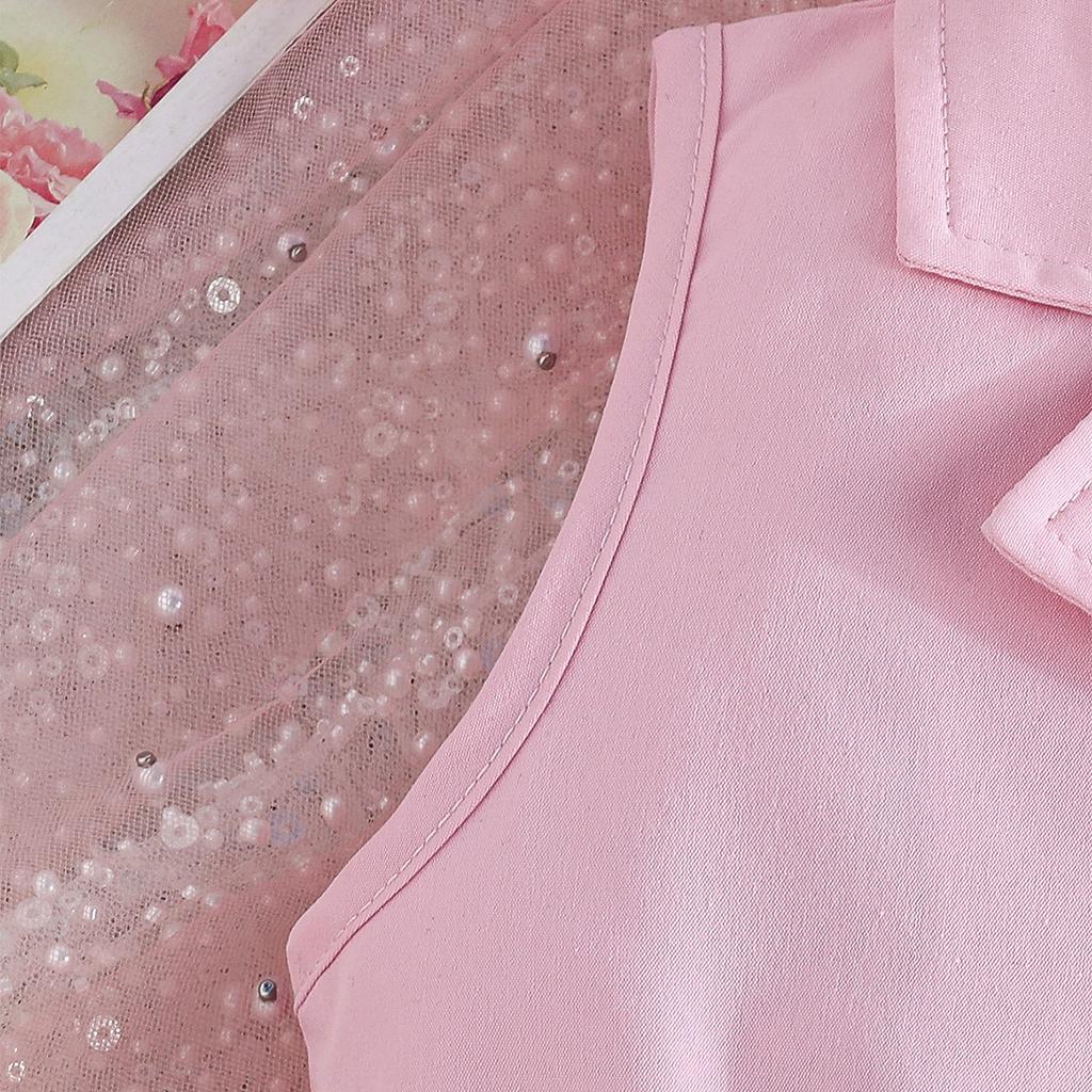 Модное платье для девочек 2025 года, летнее детское элегантное сетчатое платье принцессы с вышивкой в виде банта и цветка