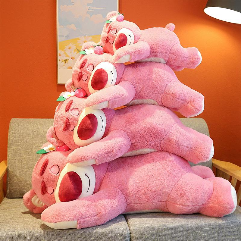 Милая плюшевая кукла-клубничный медведь для вечеринки, тряпичная кукла, подушка для бросания, кукла для сна для девочки, подарок на день рождения