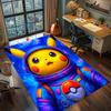 Pikachu Gamer Room Bedroom Carpet Rug, Washable Non Slip Large Area Floor Mat Home Decoration.-TING