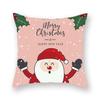 Throw Pillow Cover Christmas Elements Printing Pillowcase Decoration Polyester Washable Sofa Pillowslip