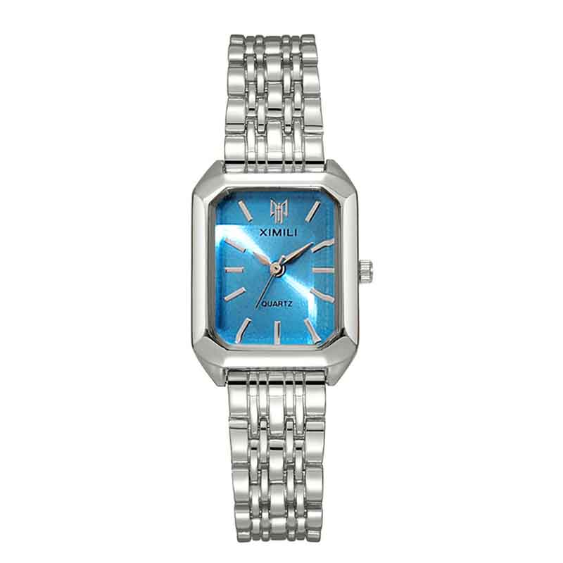 Stainless Steel Strap Watch Women Quartz Wristwatch Student Simple Square Quartz Watches