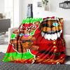 Christmas Bear Reindeer Blanket Soft Throw Blanket For Home Bedroom Bed Sofa Travel Office Solid Christmas Blanket