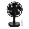 3 Speed USB Desktop Oscillating Fan 5 Blade Gentle Wind Small Personal Desk Fan with Automatic