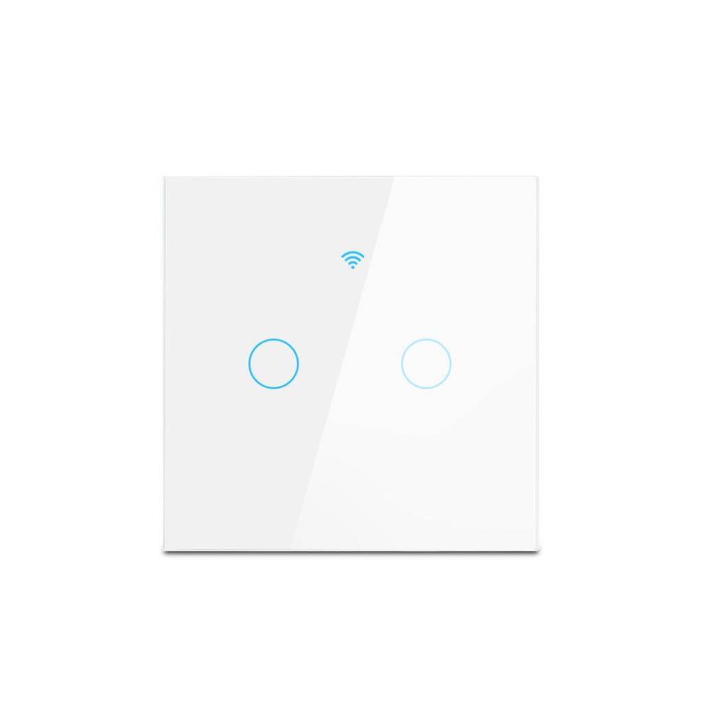 Smart Wifi Touch Switch No Neutral Wire Required Smart Home 1/2/3 Gang Light Switch 220V EU Standard Support Alexa Tuya App Remote Control