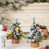 Mini Spray Snow Christmas Tree Plastic Artificial Xmas Pine Tree  Party Favors