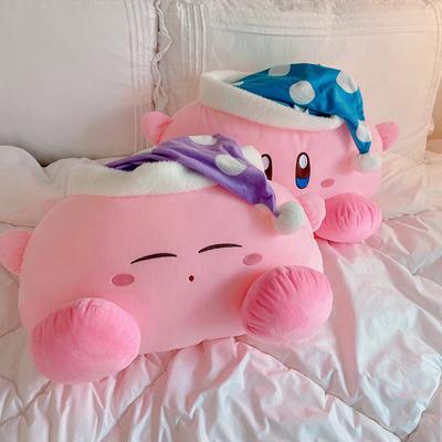 Аниме плюшевая игрушка Спящий Кирби плюшевые игрушки кукла Кирби с ночным колпаком мягкий подарок для девочки