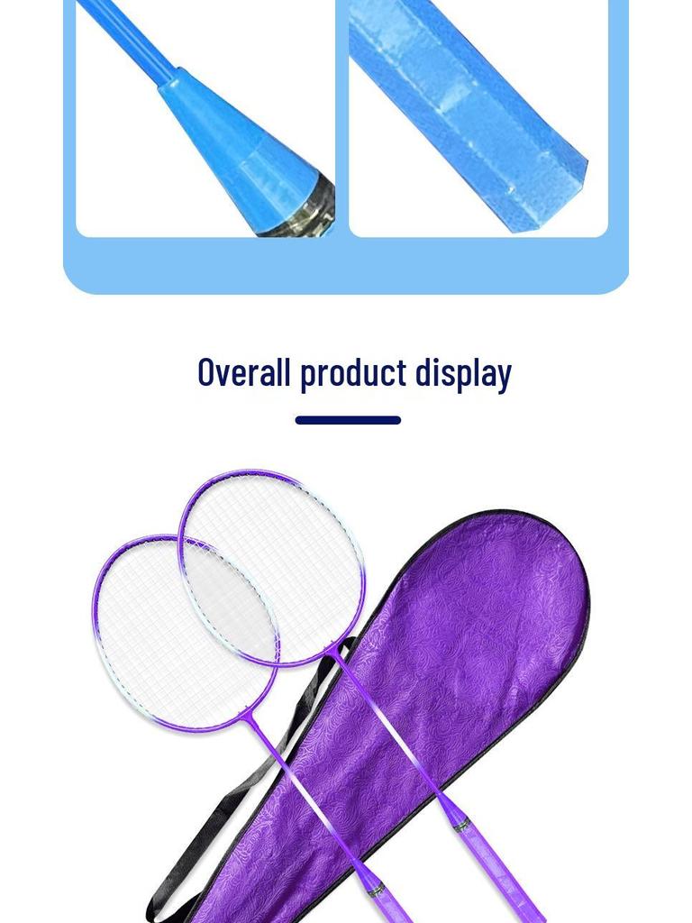 Durable Badminton Racket Set with Balls for Beginner Parent-Child Entertainment and Practice