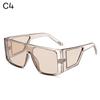 European New Square Sunglasses Women New Big Oversized Flat Top Sun Glasses Female Vintage Retro Shades for Women Men UV400