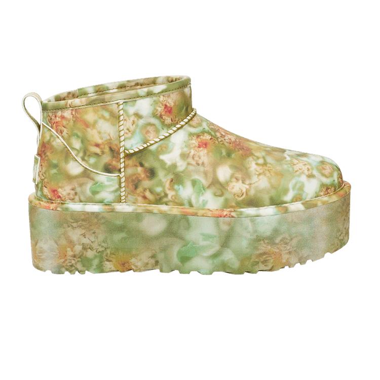 UGG Кроссовки Collina Strada x Classic Ultra Mini Platform Boot Green Floral Unisex 1170937-GRNF
