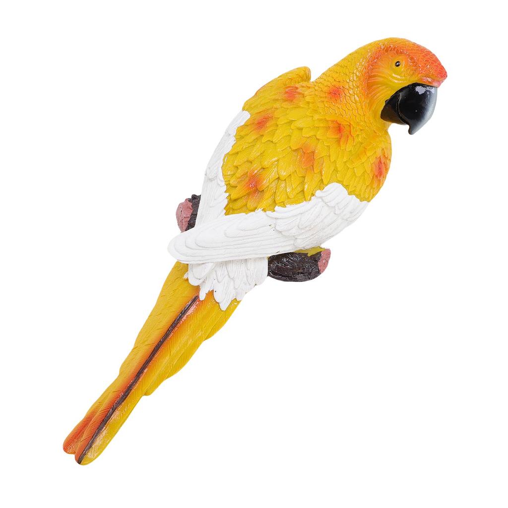 Parrot Wall Decoration Realistic High Strength Resin Flat Back Design Hanging Parrot Decor for Garden