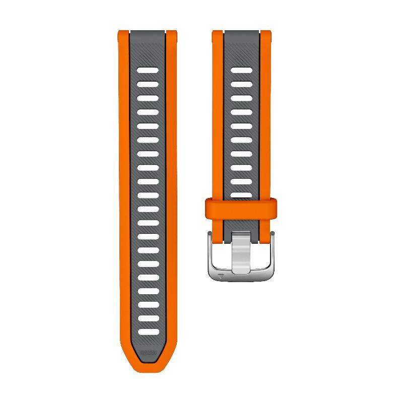 20mm Two-Tone Quick Release Silicone Strap for Garmin Forerunner 70 170 245 255 265 Venu 4 3 Vivoactive 5 Sport Replacement Band
