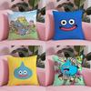 D-Dragon Quest Слайм Аниме Наволочка Противопылевая Наволочка Невидимая Молния Шелковистый Короткий Плюш Чехол на Подушку для Дивана