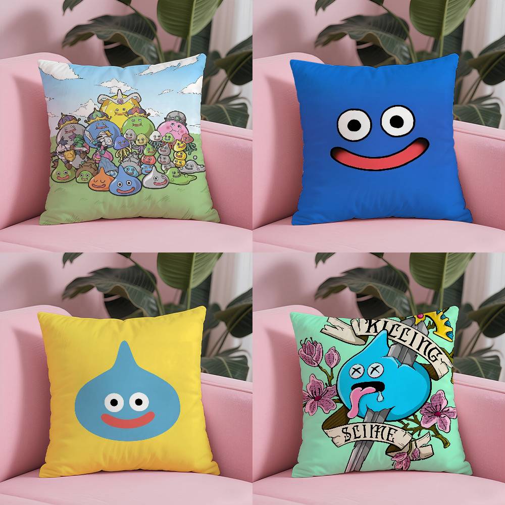 D-Dragon Quest Слайм Аниме Наволочка Противопылевая Наволочка Невидимая Молния Шелковистый Короткий Плюш Чехол на Подушку для Дивана