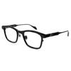 Yohji Yamamoto Glasses Made In Japan 1 C01 51mm Yohji Yamamoto Glasses Brand Wellington Square Shape Black Edge Black Rim Cell Titanium Frame Made In