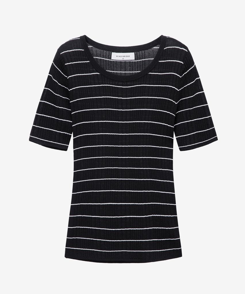 MIND BRIDGE WOMEN [W] Striped Slim Fit Knit - 2 Colors