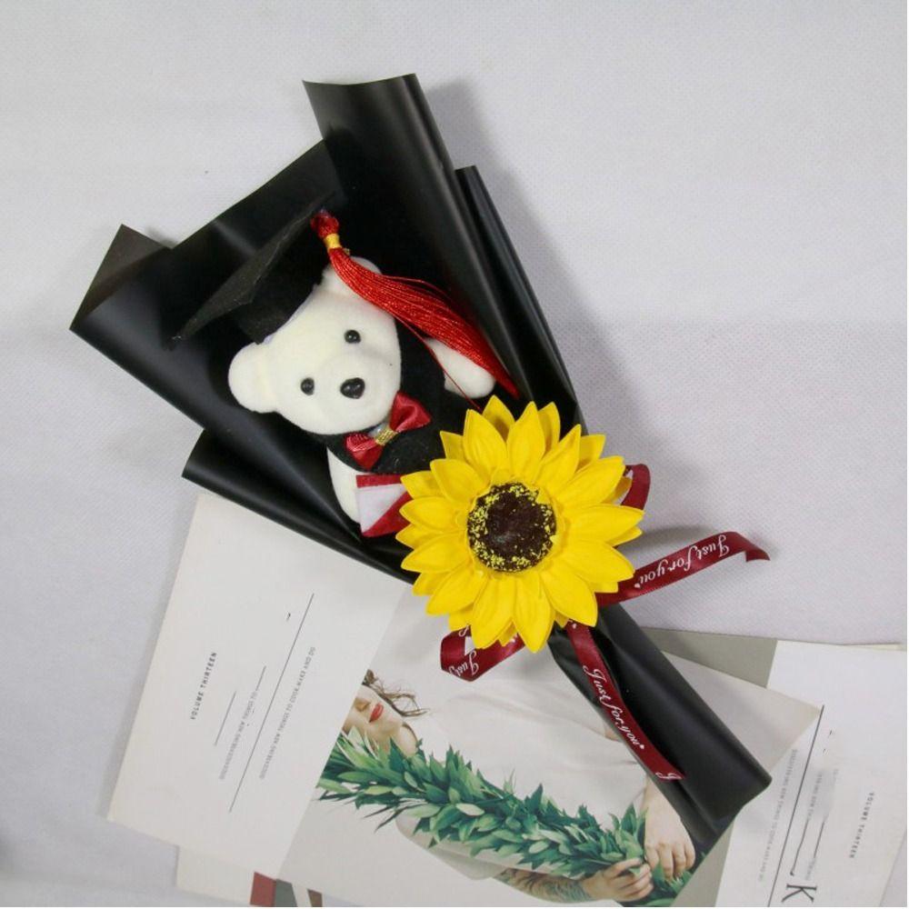 Graduation Gift Bear Bouquet Plush Toy Cartoon Lovely Bear New Animal Bouquet  Birthday Party