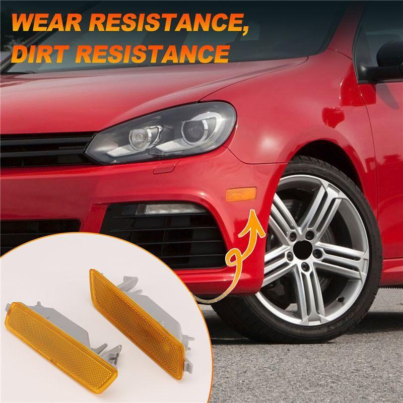 Powerful Front Pumper Side Marker Light Lamp Set For VW Golf 5 G-T-I Jetta MK-5 2005-2009 1K5945072A 1K5945071A