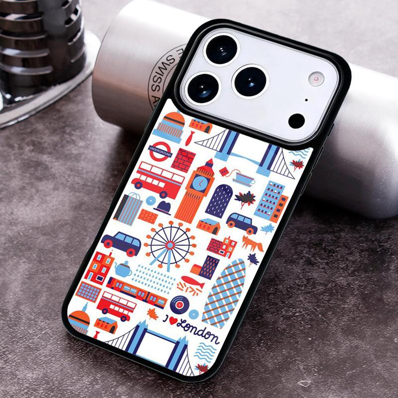 Чехол для телефона London Bus England Big Ben для iPhone 17 16 15 Pro Max Air 14 13 12 11 Plus Ударопрочный Capa Cover