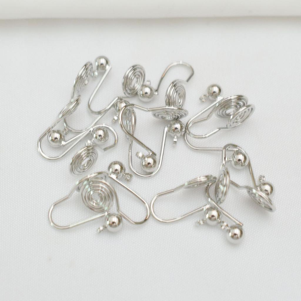 10pcs Color Retention 18K Gold Mosquito Coil Disc Ear Clip Converter Diy Handmade Jewelry Accessories Painless Change Ear Clips