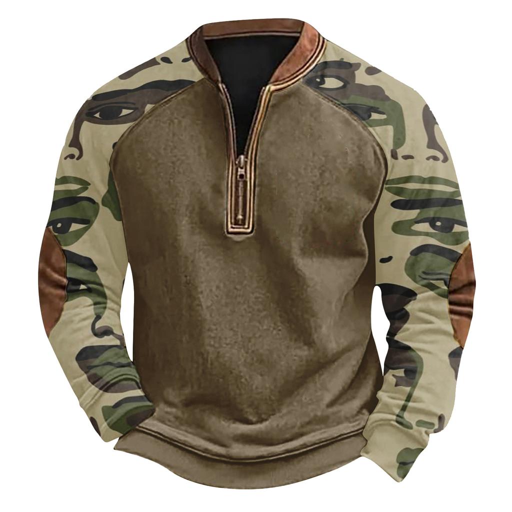 Men's Winter  Buckle Sweatshirt Men's Printed Men's Sweatshirt